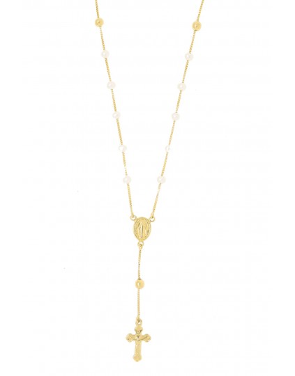Terço de pérola em ouro 18k - 0026898
